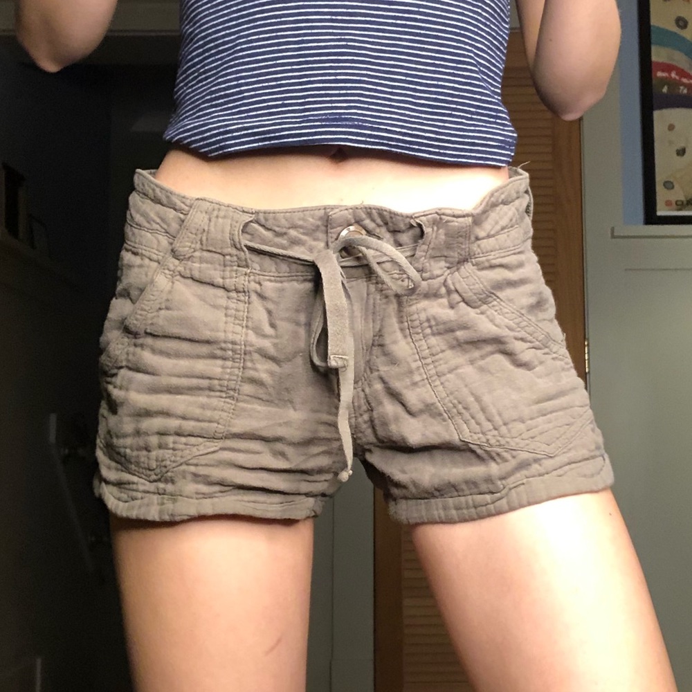 Green khaki shorts